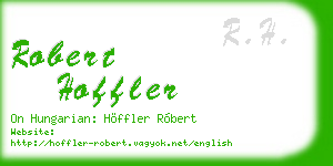 robert hoffler business card