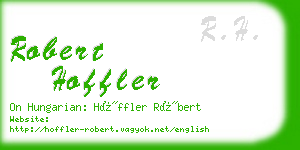 robert hoffler business card